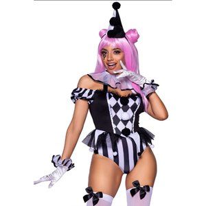 Leg Avenue Black and White Harlequin Costume